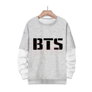 BTS(防弾少年団) コスプレ衣装 スウェット 偽2つコート パーカー男女兼用ジャージ春秋運動服 打歌服 応援服 韓流グッズ