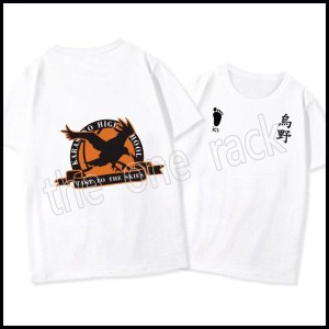 ハイキュー!! Haikyuu!! 烏野高校 飛べTシャツ ライブ 運動 イベント バレーボール 応援服 コスプレ衣装 仮装 男女兼用