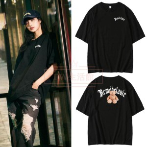 BLACKPINK LISA 韓流グッズ 半袖 Tシャツ 春夏 コート 男女 周辺 応援服 打歌服 半袖 Tシャツ 通気 吸汗