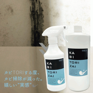 KABITORIZAI b 強力カビ取り剤 半ジェル スプレー 大容量セット 450ml＆1000ml 浴室 お風呂 おすすめ 床 天井 排水溝 カビ対策 業務用カ