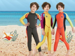 送料無料 ウェットスーツ キッズ 子供 ジュニア ウェットスーツ  2.5mm 水泳  水着　マリンスポーツ ネオプレン素材 フルスーツ ダイビン