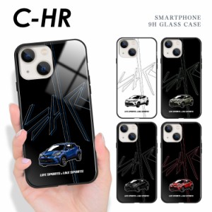 【F】iPhone 15 Pro Max iPhone14 Plus iPhoneSE (第3世代) iPhone13 mini 12 ガラス ハイブリッド スマホケース トヨタ C-HR デザイン i