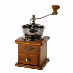 手挽きコーヒーミル 　コーヒーメーカー　手動 おしゃれ　コーヒー機 天然木製 粉粗さ調節可 コーヒー豆 珈琲豆 グラインダー 一人用 イ