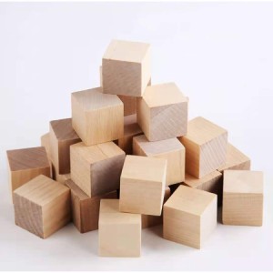 木製 ブロック 30個セット 知育 玩具 積み木 図形 算数 立方体 おもちゃ (原木 3cm×3cm)
