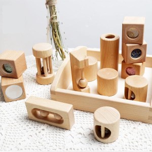 ガラガラ8ヶ月の赤ちゃんのおもちゃのパズル木製モンテッソーリ幼児教育の組み合わせ幼児