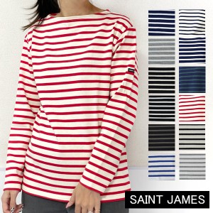 SAINTJAMES セントジェームス GUILDO R A 2501 ギルド 長袖Tシャツ カットソー ボーダー レディース ユニセックス ボートネック