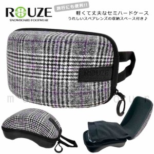 スノーボード スキー ゴーグル ケース ハードケース メンズ レディース ROUZE ラウズ お洒落 かわいい ブラック グレー チェック 柄 スペ