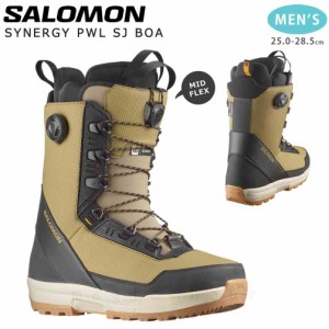 スノーボード ブーツ メンズ SALOMON サロモン SYNERGY PWL SJ BOA ダイヤル ダイアル式 23-24 ミドルフレックス 25cm - 28.5cm お洒落 