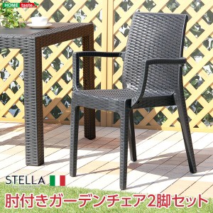 送料無料 ガーデン肘付チェア 2脚セット ステラ-STELLA- ガーデン カフェ おすすめ 人気　安い 激安 格安 セール sale バーゲン おしゃれ