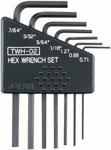 エンジニア 六角レンチセット インチサイズ 7本組 TWH-02 シルバー