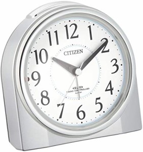 CITIZEN シチズン 目覚まし時計 電波時計 夜間常時点灯 ネムリーナリング シルバー 125x121x73mm 4RL432-019