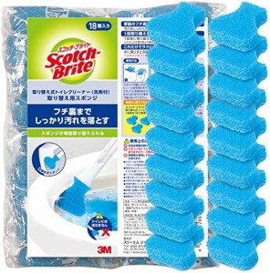 スリーエム(3M) トイレブラシ クリーナー 洗剤付 取替18個 スコッチブライト T557-18RF 3P