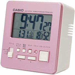 CASIO(カシオ) 目覚まし時計 電波 ピンク デジタル 温度 湿度 カレンダー 表示 DQD-805J-4JF
