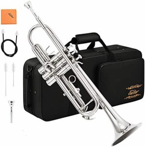 Eastar トランペット Bb調 Trumpet 初心者 清潔アクセサリー付 (ニッケルメッキ) 開学