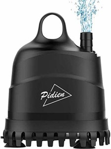 PiDiEn 水中ポンプ 循環ポンプ 水槽 ポンプ 排水ポンプ 底部入水式 吐出量1200L/H 最大揚程1.8M 電力20W 静音設計 吐出量調整可能 水族館