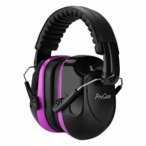 ProCase　大人用 防音イヤーマフ、遮音 調整可能なヘッドバンド付き 耳カバー 耳あて 聴覚保護ヘッドフォン、ノイズ減少率：NRR 28dB -パ