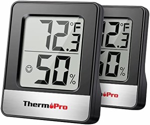 ThermoProサーモプロ 湿度計 温度計 温湿度計 温度湿度計 湿度計室内 室温計 デジタル アナログ 大画面 コンパクト 顔マーク 壁掛け 卓上