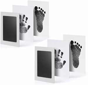 Janday 赤ちゃん 手形 足形キット 汚れないインク ベビーフレーム ギフト 出産祝い 成長記録 新生児 誕生日 猫犬手足型 記念品