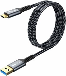 SUNGUY USB Type C ケーブル 1M USB3.1 Gen2 10Gbps データ転送 タイプ c 高速充電 USB-A to USB-C 金メッキコネクタ Android Auto対応 