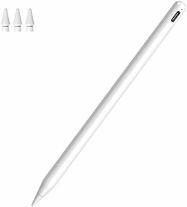 (2023年新登場 ワイヤレス/Type-C急速充電)タッチペン iPad スタイラスペン Ciscle アップルペンシル 磁気吸着充電 apple pencil交換 iPa