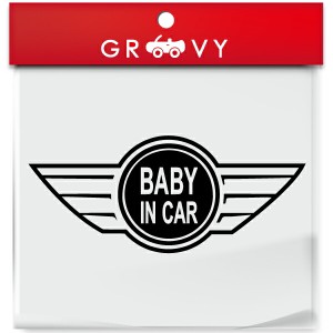 ミニ クーパー ステッカー MINI シール Ver.2 baby in car kids in car dog in car 車 お洒落 エンブレム ロゴ デカール アクセサリー ブ