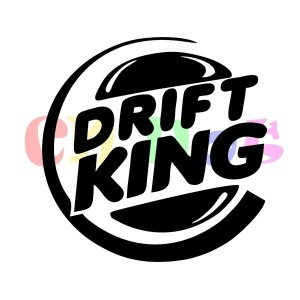 DRIFT KING ドリフト ステッカー 峠 走り屋 かっこいい おしゃれ パロディ 車 自動車 エンブレム シール デカール アクセサリー ブランド