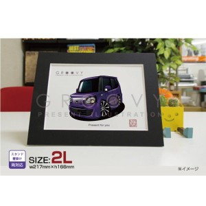 車好き プレゼント ホンダ N BOX_JF1 車 イラスト 2L版 グルービー HONDA honda エヌボックス 納車 祝い パーツ カスタム ギフト グッズ 