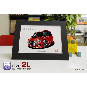 車好き プレゼント ホンダ オデッセイ RC# 車 イラスト 2L版 グルービー HONDA honda odyssey 2013 納車 祝い パーツ カスタム ギフト グ