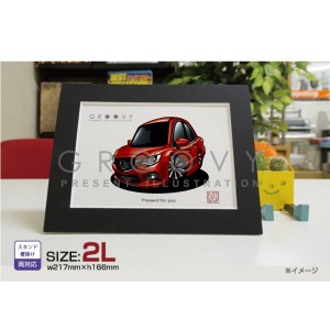 車好き プレゼント マツダ アテンザ GJ 車 イラスト 2L版 グルービー MAZDA atenza 納車 祝い パーツ カスタム ギフト グッズ おしゃれ 