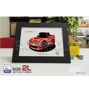 車好き プレゼント マツダ ロードスター NB ver2 車 イラスト 2L版 グルービー MAZDA roadster nb 納車 祝い パーツ カスタム ギフト グ