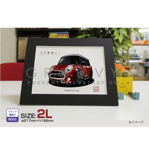 車好き プレゼント ミニ クラブマン F54 車 イラスト 2L版 グルービー mini clubman 納車 祝い パーツ カスタム ギフト グッズ おしゃれ 