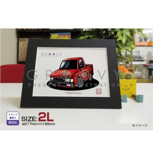 車好き プレゼント 日産 DUTSUN トラック D21 車 イラスト 2L版 グルービー ダットサン NISSAN ニッサン 納車 祝い パーツ カスタム ギフ