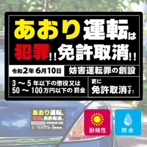 あおり 煽り 運転 防止 車 ステッカー シール 正規品 免許 取消 ドラレコ ドライブレコーダー 録画中 おもしろ 注意 強力 防水 カラー 妨