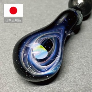 宇宙ガラス ネックレス オパール ドロップ ペンダント トップ アクセサリー  開運 お守り 手作り ガラス玉 トンボ玉 チョーカー おしゃれ