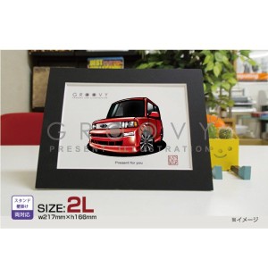 車好き プレゼント トヨタ bB NCP30ver2 車 イラスト 2L版 グルービー TOYOTA BB 納車 祝い パーツ カスタム ギフト グッズ おしゃれ か