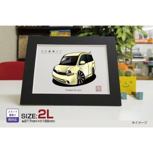 車好き プレゼント トヨタ シエンタ 車 イラスト 2L版 グルービー TOYOTA SIENTA 納車 祝い パーツ カスタム ギフト グッズ おしゃれ か