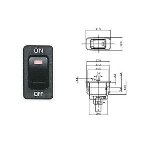 JB キャブ内スイッチ 日野 デュトロ 2011年~用 ON-OFF 文字無し JB-5701