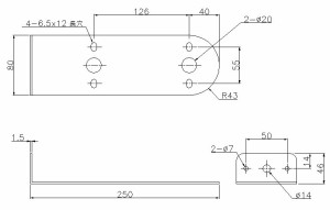 IKK バスマーカー用 L型 ステー SUS430 L-111 2連 10枚セット