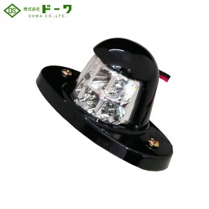 DOWA ドーワ LED ナンバーランプ 丸型 樹脂 ブラック 12V/24V共用 DS-0499