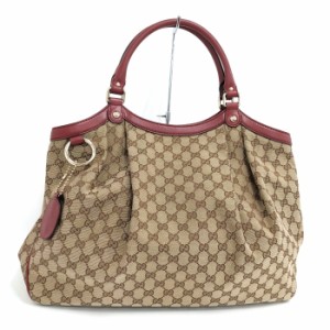 【中古】GUCCI トートバッグ スーキー GGキャンバス ブラウン 211943