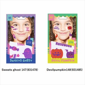 HW リトルグリッター(Sweets ghost 147/Devil pumpkin148)フェイスシール シールメイク  ハロウィンフェイスシール ハロウィンメイク 