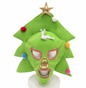 X'masクリスマスツリーマスク （474610）【 面白 コスプレ 小物 キャップ 仮装 ハット 爆笑 笑える かぶりもの おもしろ 帽子 変装グッズ