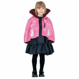 Pink Heart Riversible Cape 95007/ピンクハートリバーシブルケープ お子様用【ハロウィン・コスプレ】子供ピンクマント