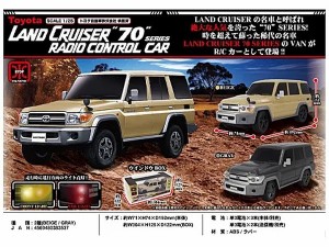 【即納！】トヨタ　LAND CRUISER(ランドクルーザー)（ベージュ/グレー） 70SERIES 1/25スケール R/Cカー(ラジオコントロールカー)  誕生