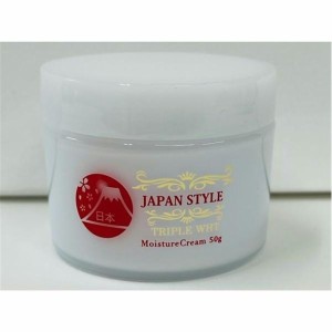 【2個組】免税店 限定 ジャパンスタイル モイスチュアクリーム 50g 2個セット TRIPLE WHT 日本製 免税店コスメ クリーム 金箔配合 日本製