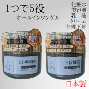 【2個セット】オールインワンゲル ヒト幹細胞 250g オールインワンジェル 日本製  4573340594523 保湿 潤い 乾燥肌 大容量 顔 全身 時短 