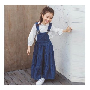 キッズ 子供服 スカート ジャンパースカート ワンピース ロング丈 ロングスカート キッズ おしゃれ お出かけ 普段着 人気商品 送料無料