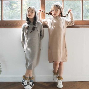 ベビー キッズ 子ども服 子ども服（女の子）ワンピース チュニック ナチュラル ニット ひざ丈 ワンピース ナチュラル 送料無料