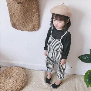 子ども服 パンツ スパッツ オーバーオール キッズ 女の子 男の子 ボーダーナ チュラル サロペットパンツ かわいい 人気商品 送料無料