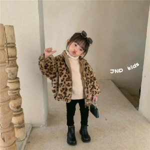 子ども服 キッズ ヒョウ柄 フリース ジップジャケット ボアジャケット 冬でも暖かい 冬服 防寒 ふわふわ もこもこ 人気商品 送料無料